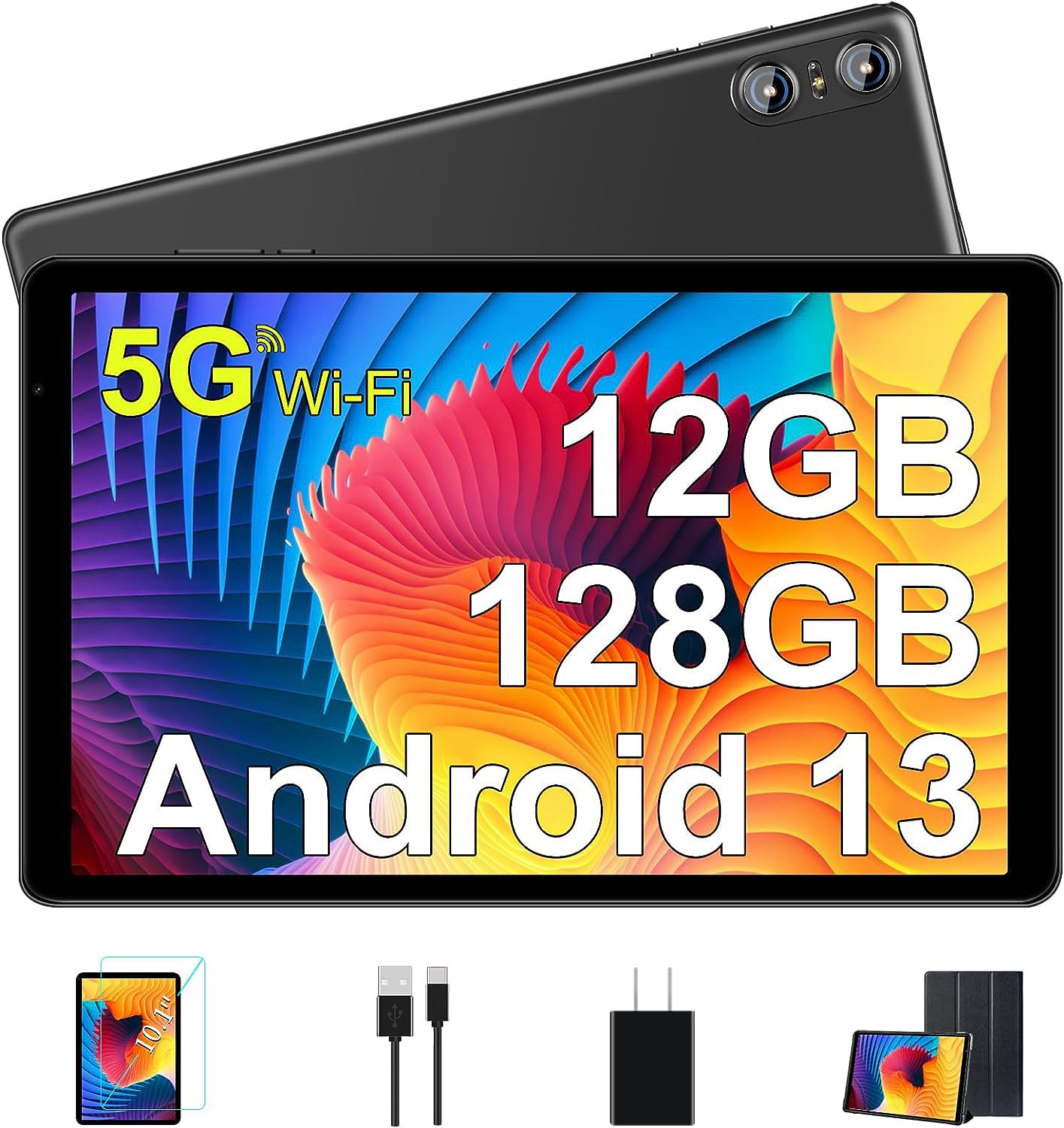 Amazon.com : 2024 Tablet 10 Inch Android 13 Tablet PC 12GB RAM +